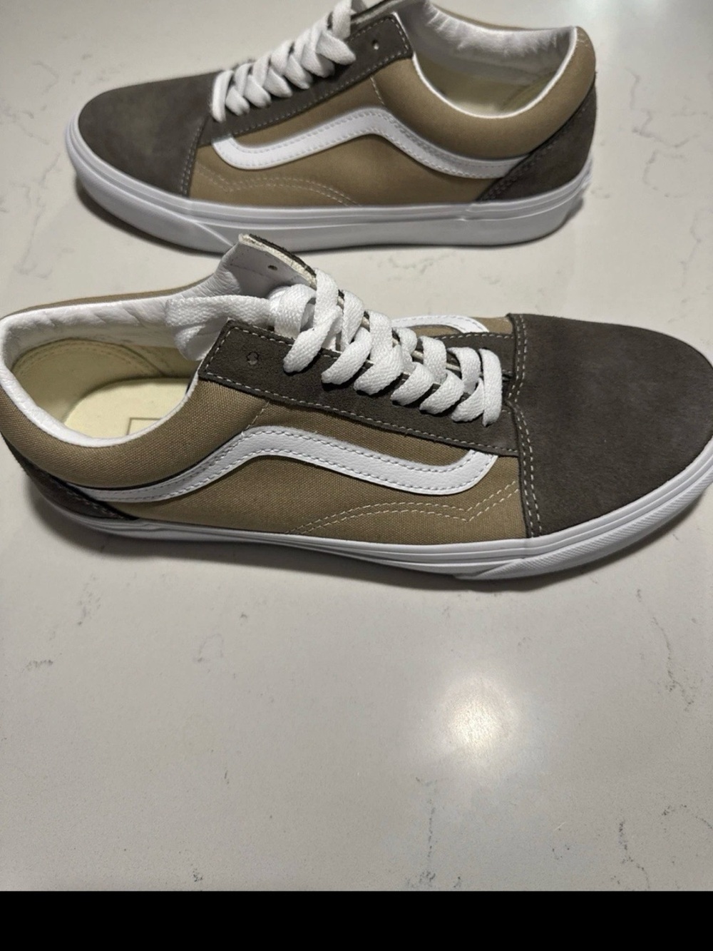 Vans Old Skool Canvas Suede Block Brown - Men’s 8 / Women’s 9.5 Unisex